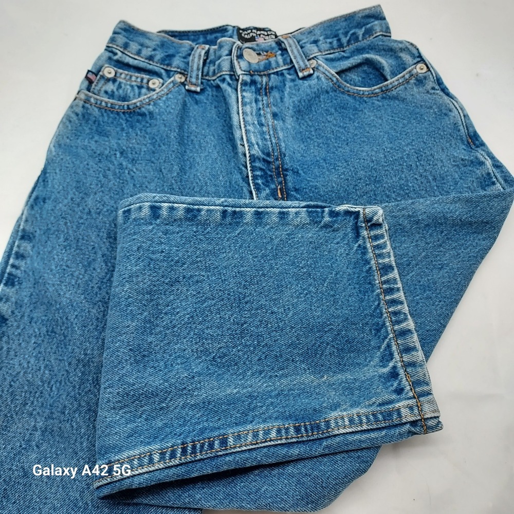 Polo Jeans Co Ralph Lauren Wide Leg Denim Jeans Medium Wash Blue Size 8 Vintage